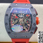 RICHARD MILLE RM011 KV FACTORY V3 RED RUBBER STRAP