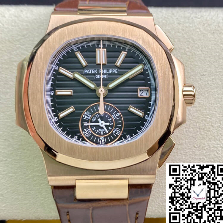 PATEK PHILIPPE NAUTILUS 5980 3K FACTORY V2 BLACK DIAL