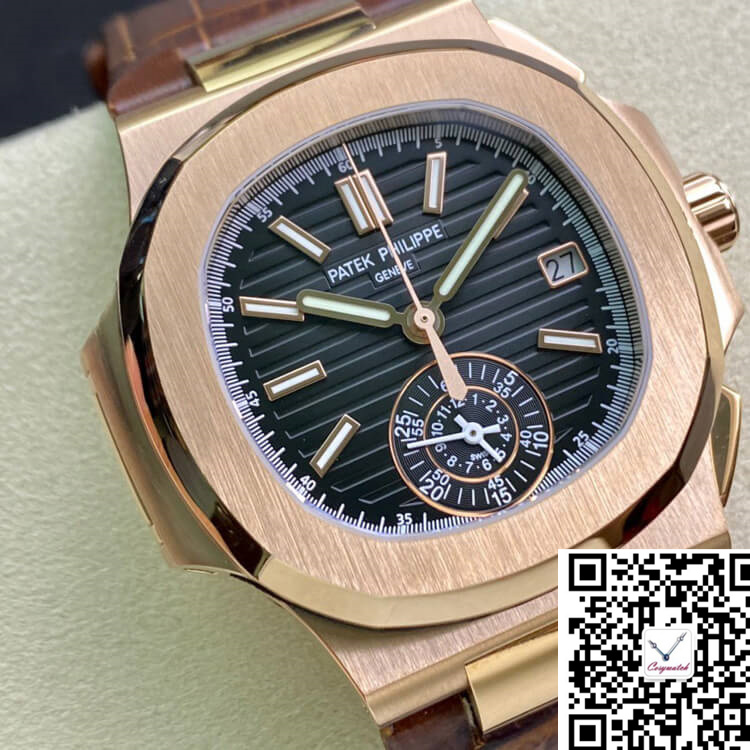 PATEK PHILIPPE NAUTILUS 5980 3K FACTORY V2 BLACK DIAL