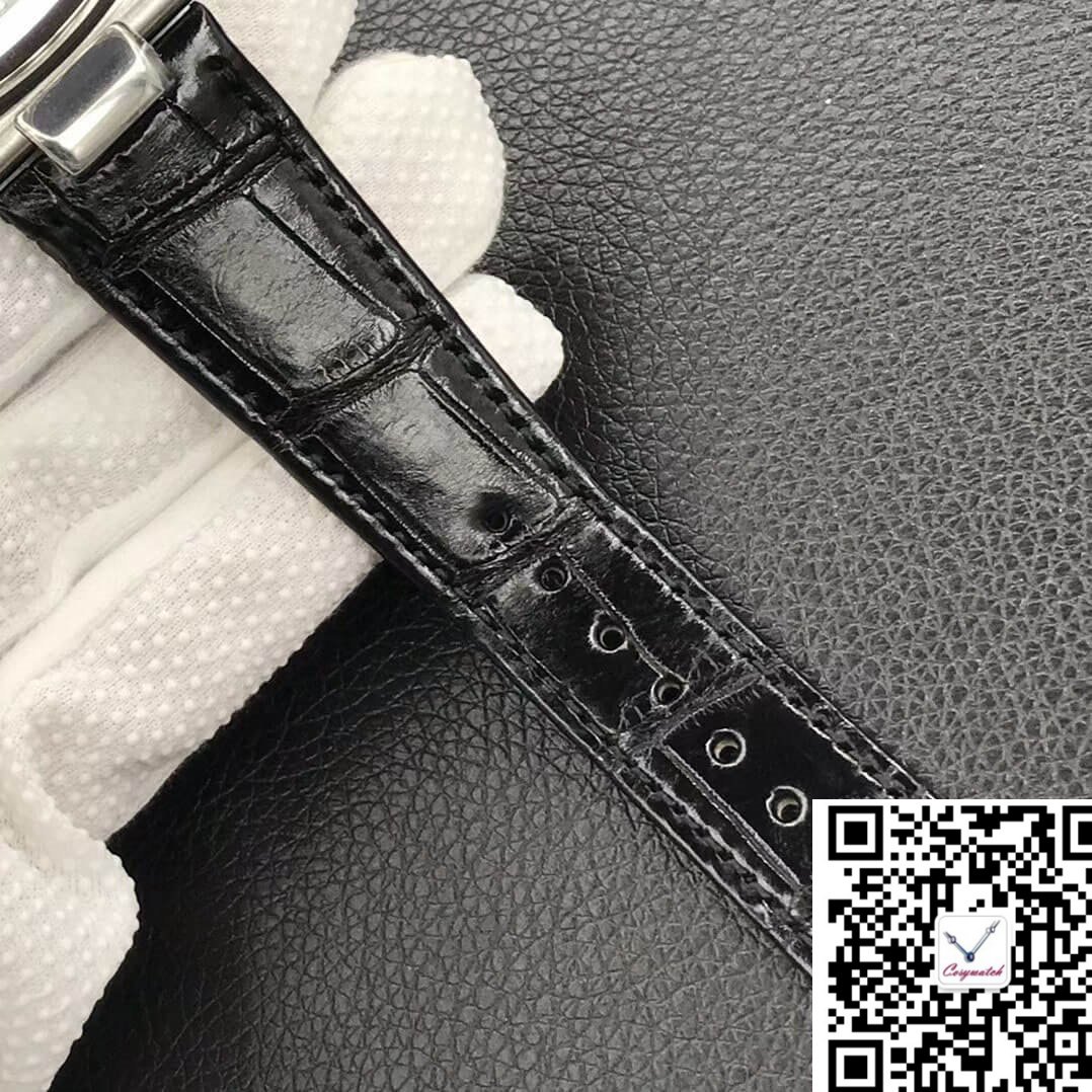 3K FACTORY PATEK black leather strap