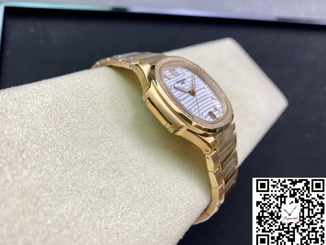 PATEK PHILIPPE NAUTILUS LADIES 7118/1200R-001 3K FACTORY SILVER WHITE DIAL NAUTILUS LADIES