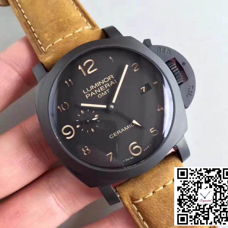 PANERAI LUMINOR GMT 1950 3 DAYS PAM441 VS FACTORY V2 BLACK DIAL Vs Factory,PANERAI