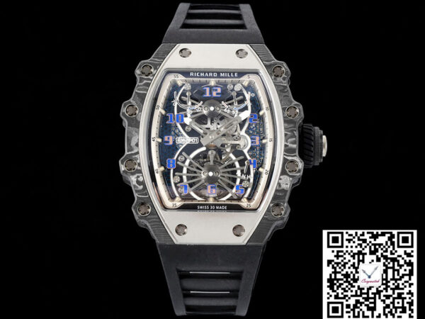 Richard Mille RM21-01 RM Factory Tourbillon Skeleton Dial Black Strap