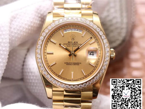 Rolex Day-Date M228348RBR-0008 EW Factory Champagne Dial