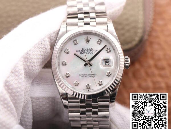 Rolex Datejust M126234-0019 EW Factory White Mother-Of-Pearl Dial