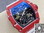 RICHARD MILLE RM35-02 T+ FACTORY CARBON FIBER CASE WHITE RUBBER STRAP