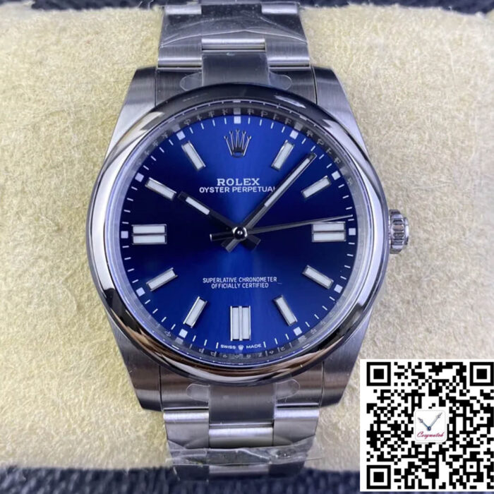 Rolex Oyster Perpetual M124300-0003 41MM Clean Factory Blue Dial - Image 1