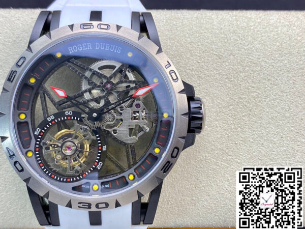 ROGER DUBUIS EXCALIBUR RDDBEX0549 BBR FACTORY TOURBILLON WHITE STRAP