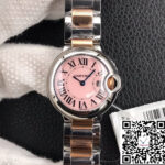 Ballon Bleu De Cartier Ladies 28MM V6 Factory V8 Pink Dial