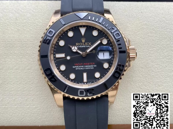 Rolex Yacht Master M126655-0002 Clean Factory Rose Gold Black Dial
