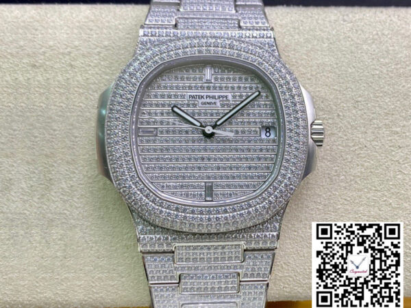 Patek Philippe Nautilus 5719/10G-010 PPF Factory V4 Silver Diamond