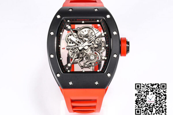 Richard Mille RM-055 BBR Factory Ceramic Case Red Strap