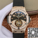 Hublot Big Bang Tourbillon Rose Gold Diamond Black Dial