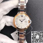 Ballon Bleu De Cartier Ladies 28MM V6 Factory V8 Rose Gold Bezel