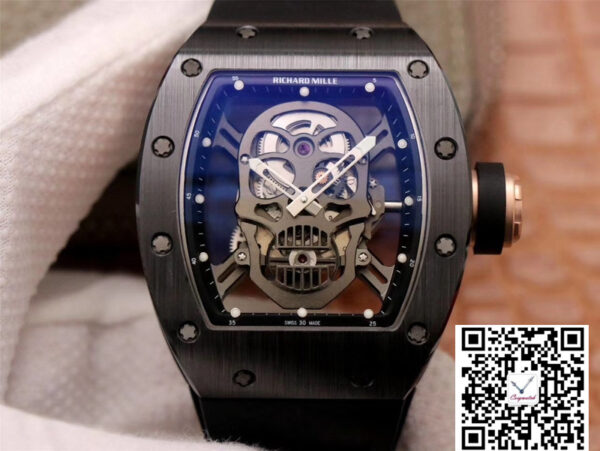Richard Mille RM052-01 ZF Factory Black Ceramic Grey Skull Dial