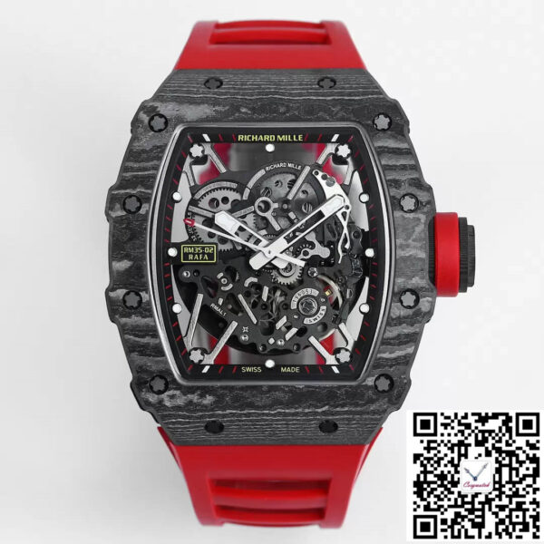 RICHARD MILLE RM35-02 BBR FACTORY RED RUBBER STRAP