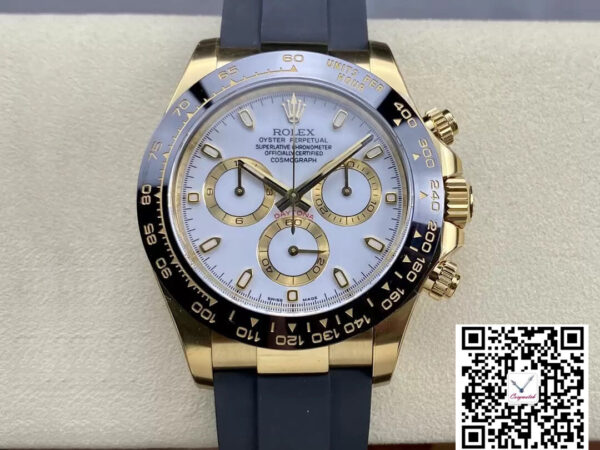Rolex Cosmograph Daytona M116518LN-0041 Clean Factory Rubber Strap