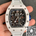 Richard Mille RM-011 KV Factory White Ceramic Rubber Strap