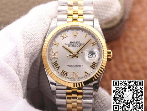 Rolex Datejust M126233-0031 EW Factory Yellow Gold Diamond Dial