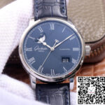 Glashutte Senator Moon Phase 1-36-04 V9 Factory Blue Leather Strap