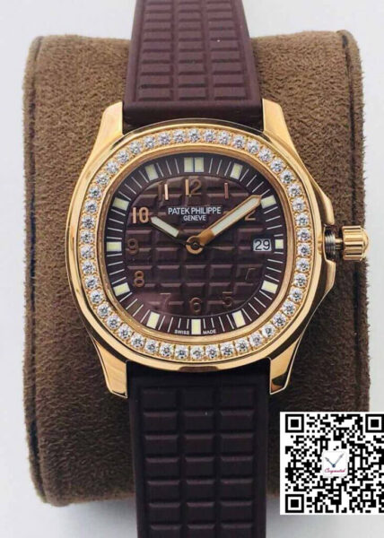 Patek Philippe Aquanaut 5067A Quartz Movement PPF Factory Rose Gold Brown Dial