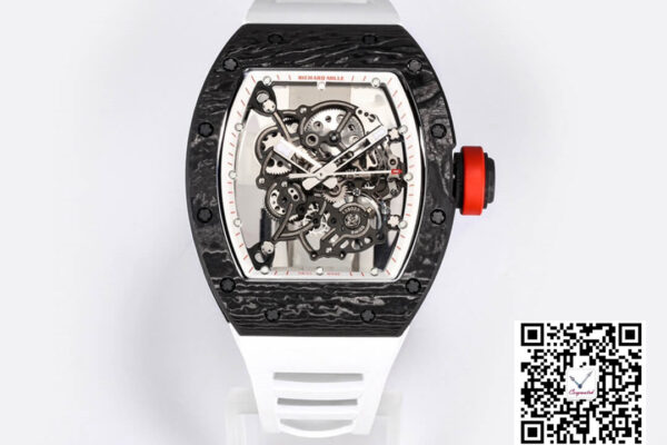 Richard Mille RM-055 BBR Factory Carbon Fiber White Strap