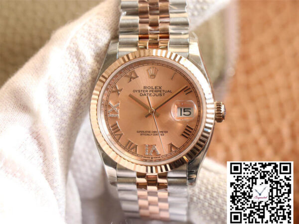 Rolex Datejust M126231-0027 EW Factory Diamonds Rose Gold Dial
