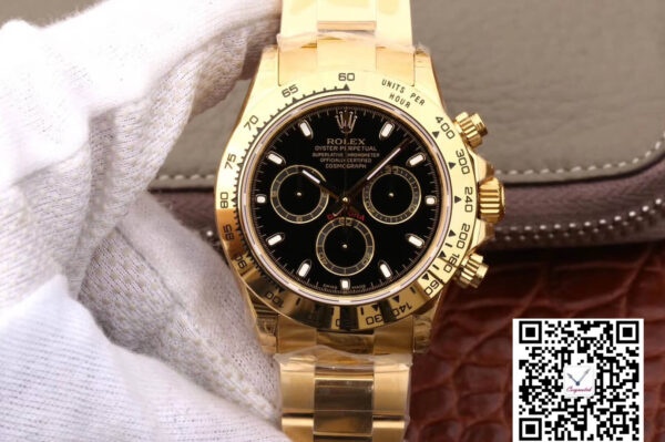 Rolex Daytona Cosmograph M116508-0004 JH Factory Yellow Gold Black Dial