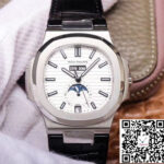 PF Factory Patek Philippe Nautilus 5726/1A-010 Moonphase Black Leather Strap