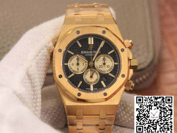 Audemars Piguet Royal Oak Chronograph 26331 OM Factory V2 Yellow Gold Black Dial