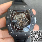 Richard Mille RM035-02 KV Factory Carbon Fiber Black Rubber Strap