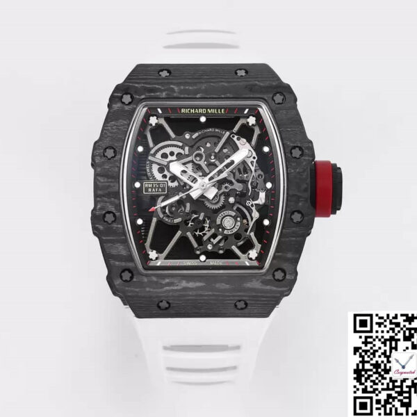 RICHARD MILLE RM35-01 BBR FACTORY WHITE RUBBER STRAP
