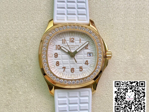 Patek Philippe Aquanaut 5067A Quartz Ladies PPF Factory Yellow Gold Diamond-set Bezel