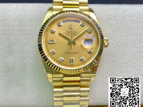 Rolex Day-Date M128238-0008 Yellow Gold EW Factory Champagne Dial