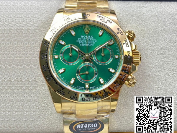 Rolex Daytona M116508-0013 BT Factory Yellow Gold Green Dial