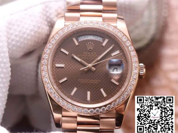 Rolex Day-Date M228345RBR-0005 EW Factory Chocolate Color Dial