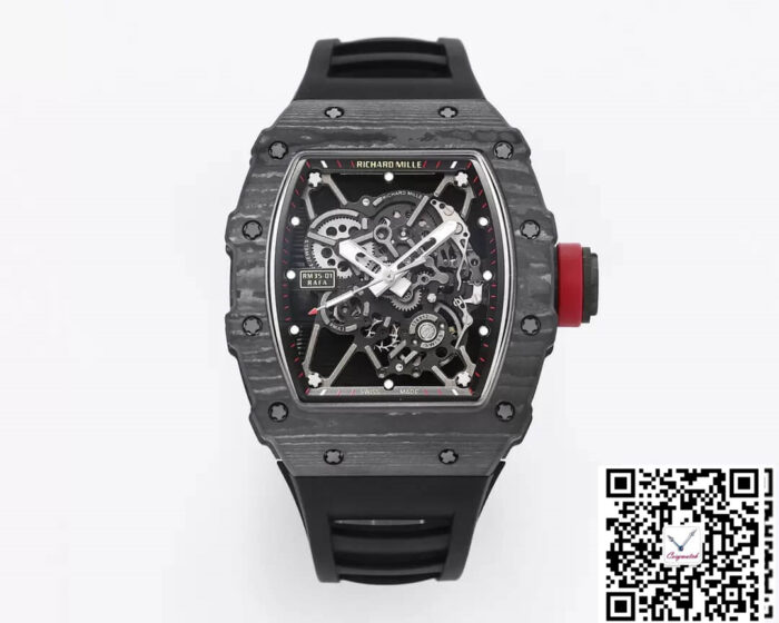 RICHARD MILLE RM35-01 BBR FACTORY BLACK RUBBER STRAP