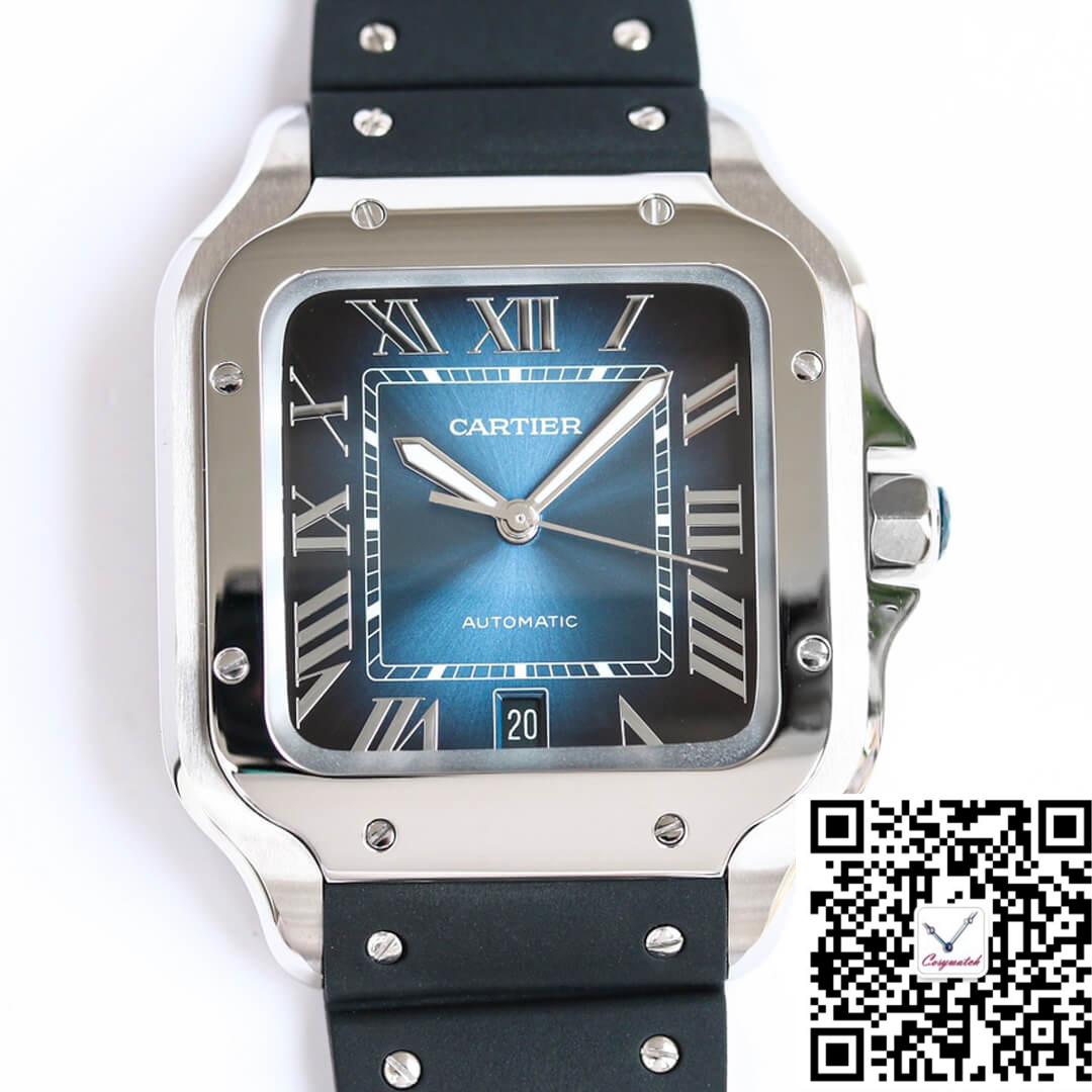 Clean Factory Watch Cartier Santos WSSA0030 GF Factory V2 Rubber Strap