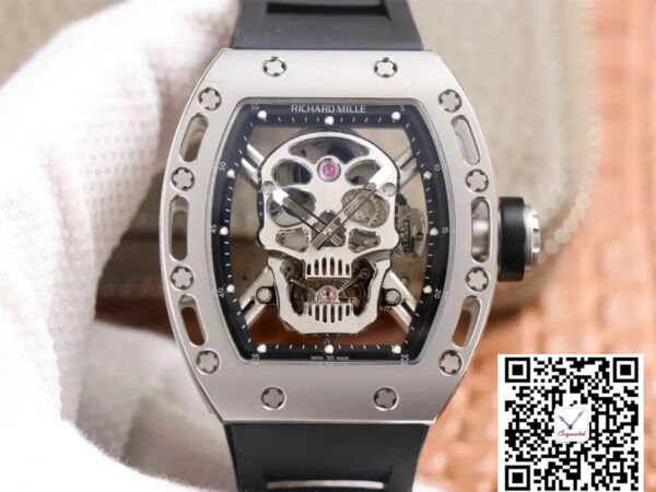 Richard Mille RM52-01 Tourbillon JB Factory Titanium Alloy Skull Dial