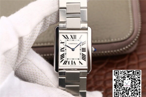 Cartier Tank W5200013 K11 Factory White Dial