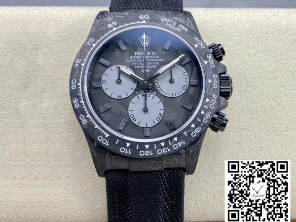 Rolex Daytona Cosmograph Diw Custom Version Noob Factory Black Strap