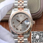 Rolex Datejust 116231-0087 36MM GM Factory Rose Gold Silver Dial