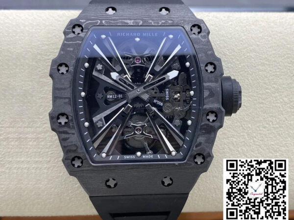 Richard Mille RM12-01 Tourbillon RM Factory Black Skeleton Dial