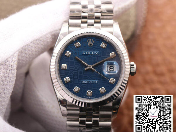 Rolex Datejust M126234-0011 36MM EW Factory Diamond-Studded Blue Dial