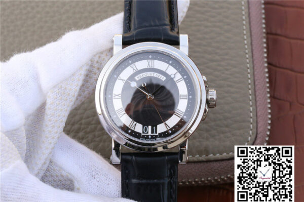 Breguet Marine 5817 Black Dial Cowhide Strap