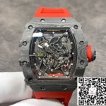 Richard Mille RM35-02 KV Factory Carbon Fiber Red Rubber Strap