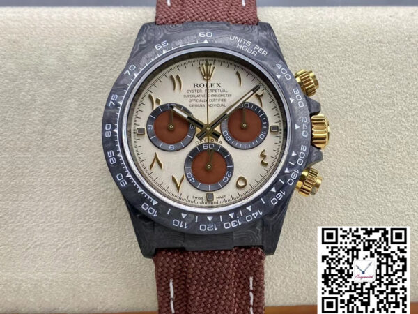 Rolex Daytona Cosmograph Diw Custom Version Noob Factory Brown Strap