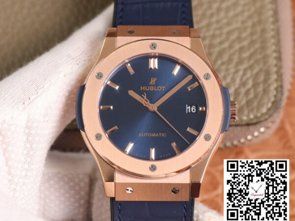 Hublot Classic Fusion 511.OX.7180.LR WWF Factory Rose Gold Blue Dial