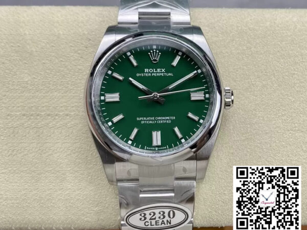 Rolex Oyster Perpetual M126000-0005 36MM Clean Factory Green Dial