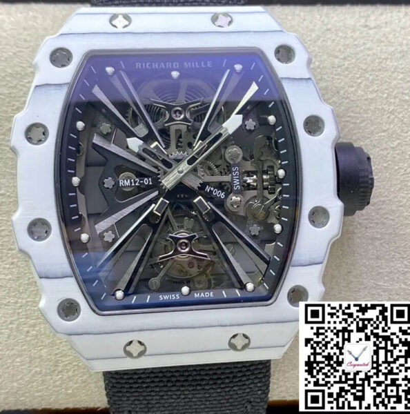 Richard Mille RM12-01 Tourbillon RM Factory White Carbon Fiber Case
